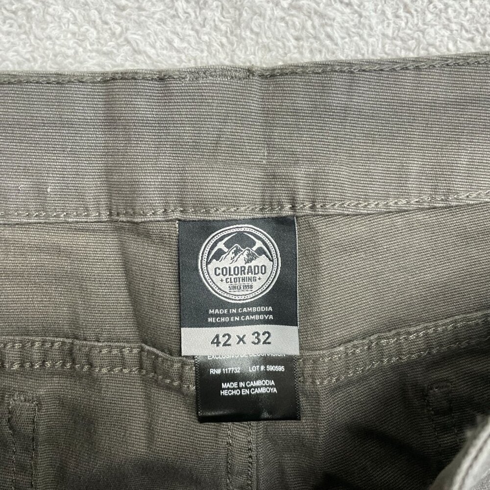NEW Colorado Clothing Men's 42x32 Canvas Pants Utility Pockets Stretch Gray - Picture 6 of 10